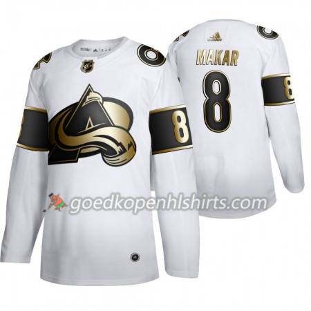 Colorado Avalanche Cale Makar 8 Adidas 2019-2020 Golden Edition Wit Authentic Shirt - Mannen